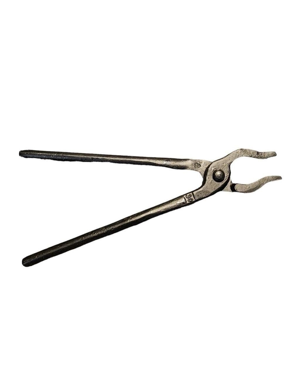 Blacksmith forge pickup tongs grabbers stamped 30 with Bell makers mark